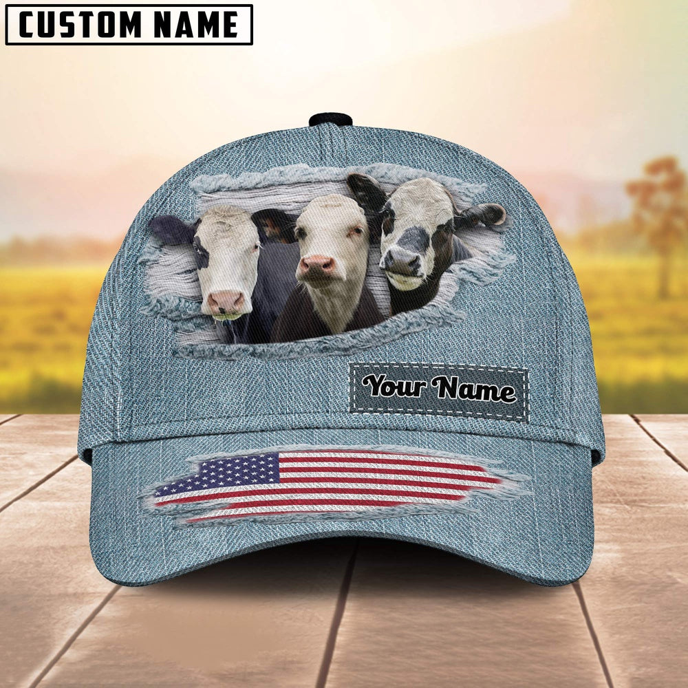 Black Baldy Jeans Pattern Customized Name Cap, Farmer Cap, Vintage Farmer Hat, Mens Farmer Hats, Cap For Farmers