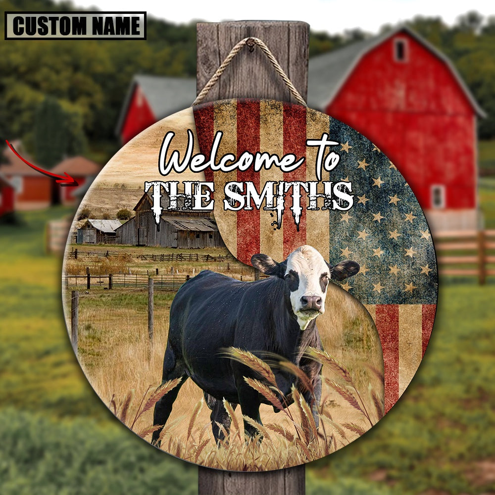 Black Baldy On The Farm Round Wooden Sign, Farm Wood Sign, Farm House Wood Signs