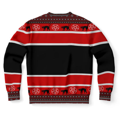 Black Cat Meowy Ugly Christmas Sweater, Christmas Ugly Sweater, Sweater Xmas, Ugly Sweater