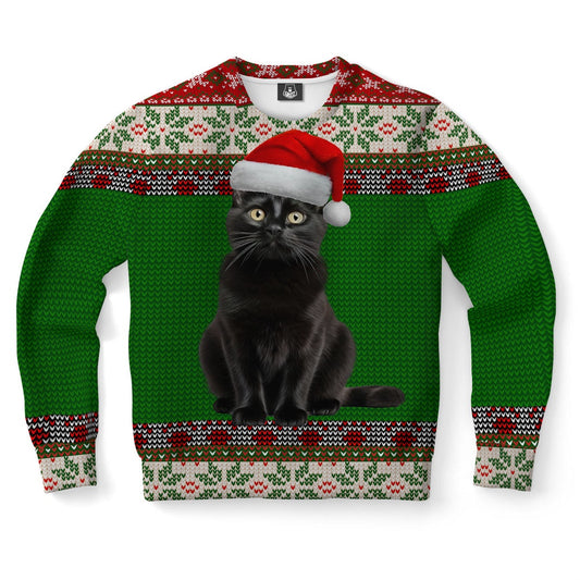 Black Cat Ugly Christmas Sweater, Christmas Ugly Sweater, Sweater Xmas, Ugly Sweater
