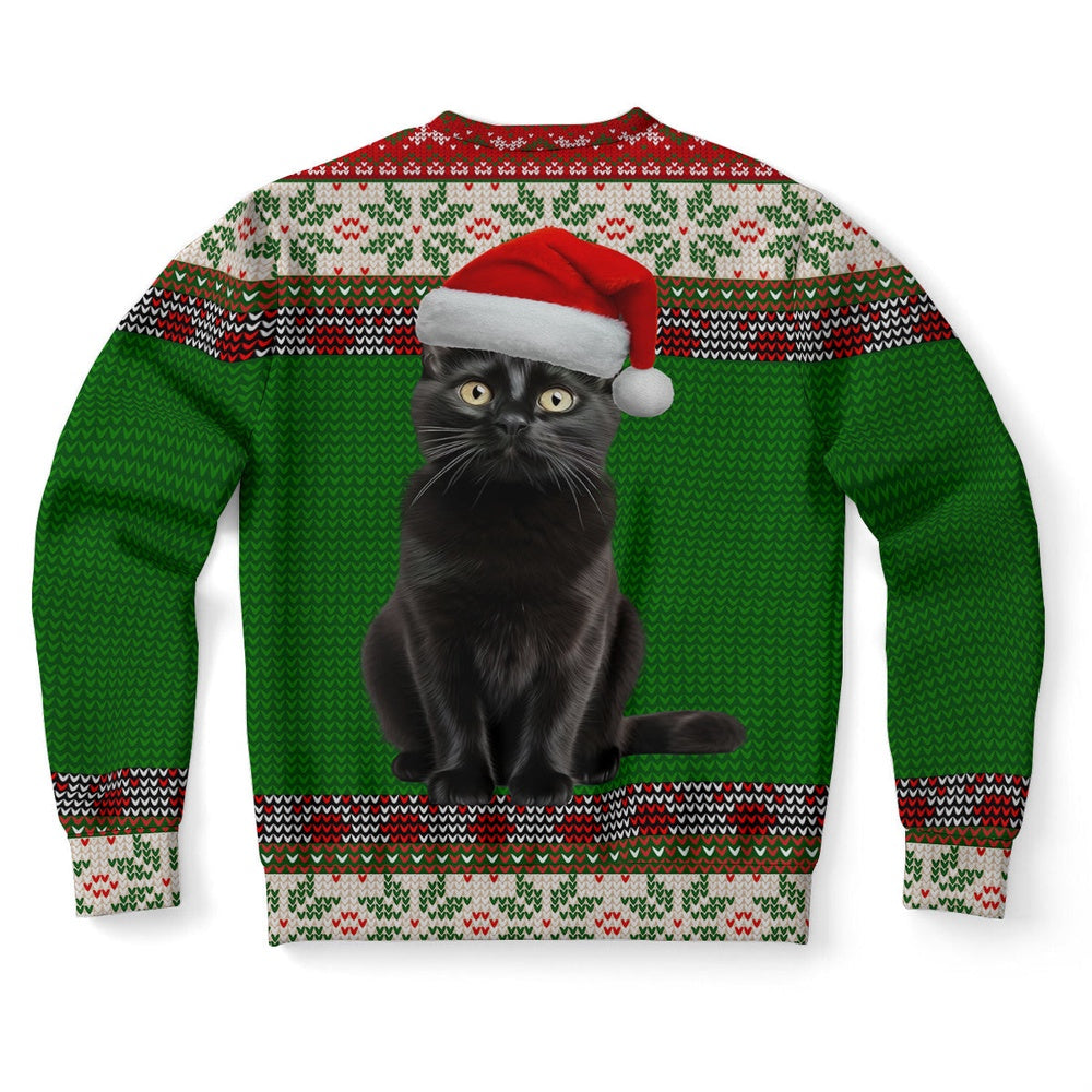 Black Cat Ugly Christmas Sweater, Christmas Ugly Sweater, Sweater Xmas, Ugly Sweater
