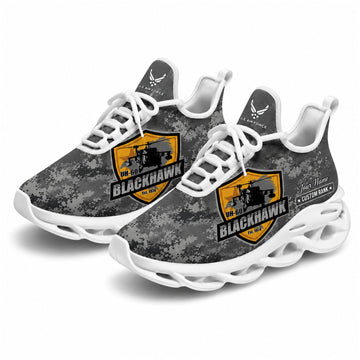 Custom Name Black Hawk Veteran Max Soul Shoes, Veteran Sneaker