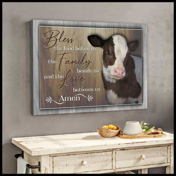 Bless The Family Beside Us Farmhouse Canvas Wall Art, Canvas, Canvas Wall Decor, Farmhouse Canvas, Farm Gift, Farm Home Decor