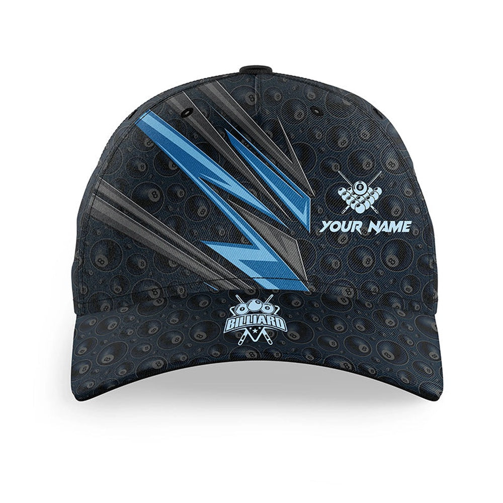 Blue Billiards Caps Gifts For Pool Player Custom Name Top Hat Billiards, Personalized Billiard Team Cap Hats