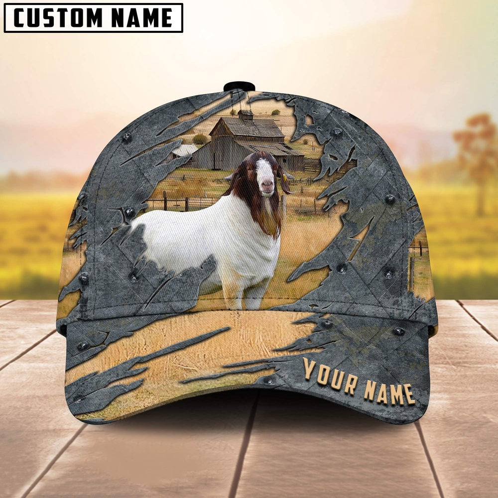 Boer Goat Customized Name Cap, Farmer Cap, Vintage Farmer Hat, Mens Farmer Hats, Cap For Farmers