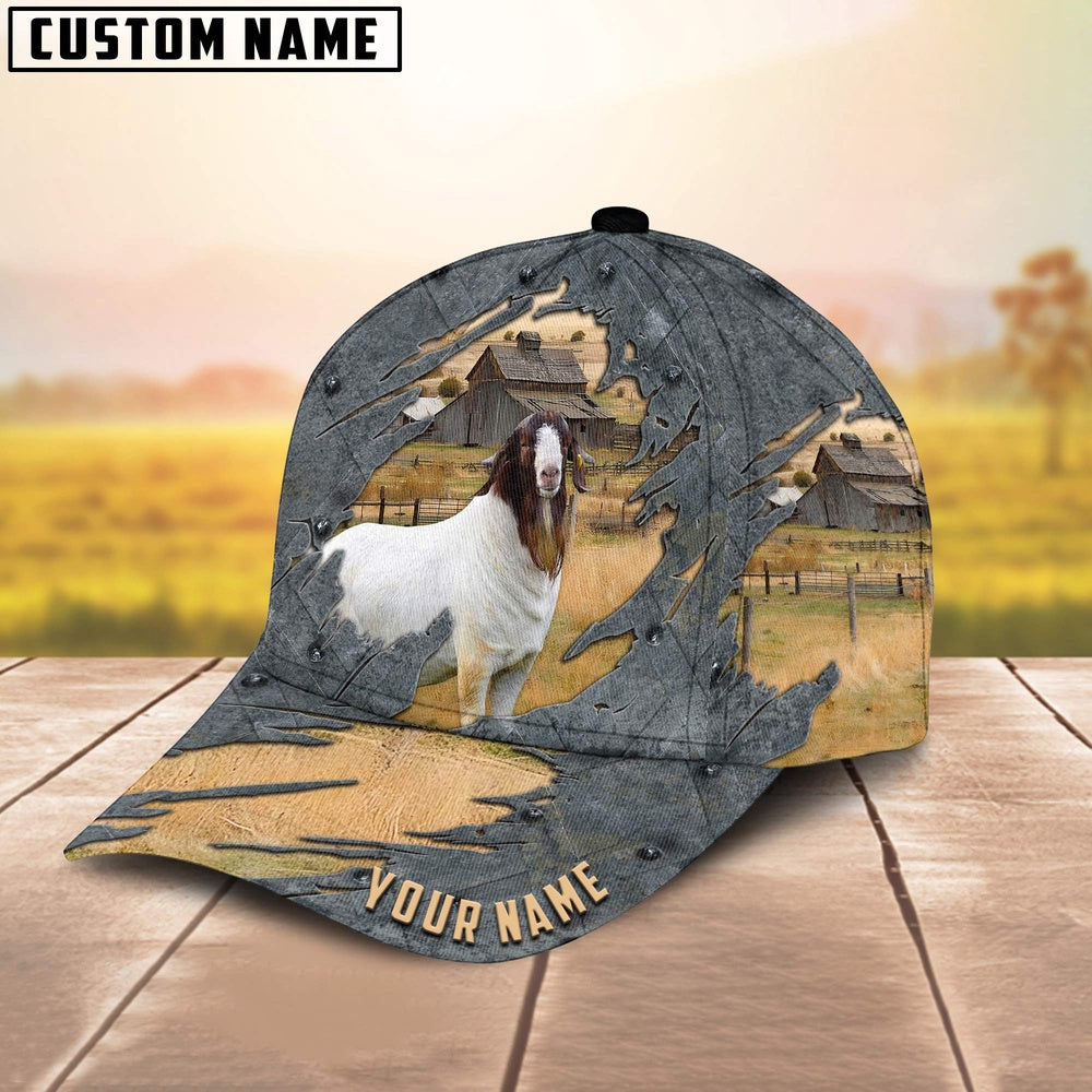 Boer Goat Customized Name Cap, Farmer Cap, Vintage Farmer Hat, Mens Farmer Hats, Cap For Farmers