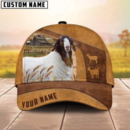 Boer Goats Custom Name Retro Cap, Farmer Cap, Vintage Farmer Hat, Mens Farmer Hats, Cap For Farmers
