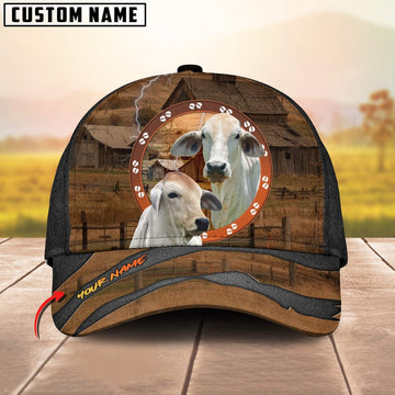 Brahman Cattle Customized Name Cap, Farmer Cap, Vintage Farmer Hat, Mens Farmer Hats, Cap For Farmers