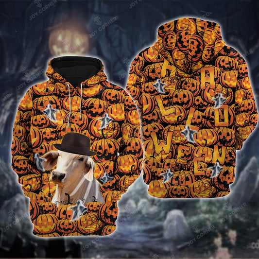 Brahman Cattle Halloween 3D Shirt, Farmer Hoodie, Farm Themed Shirts, Farm Tee Shirts