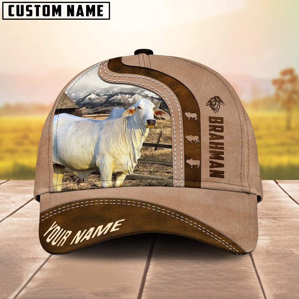 Brahman Custom Name Light Brown Cap, Farmer Cap, Vintage Farmer Hat, Mens Farmer Hats, Cap For Farmers