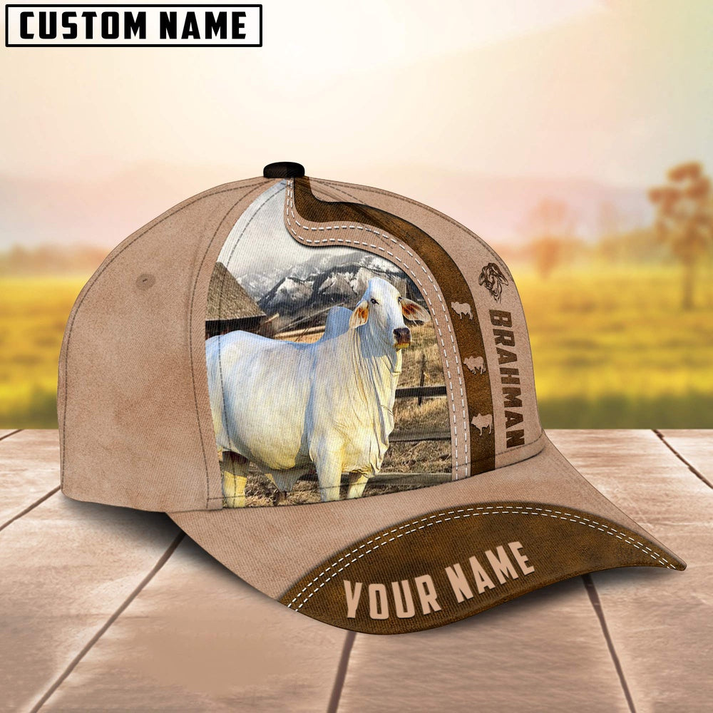 Brahman Custom Name Light Brown Cap, Farmer Cap, Vintage Farmer Hat, Mens Farmer Hats, Cap For Farmers