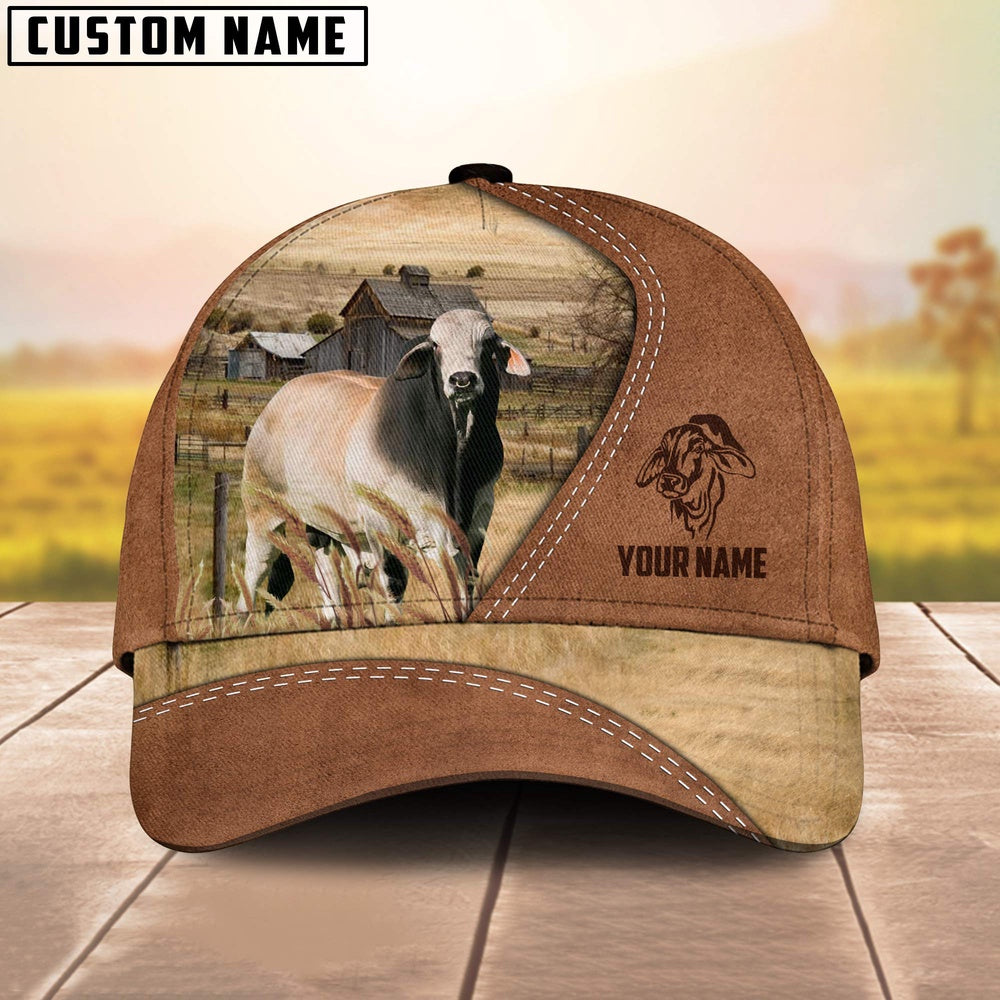Brahman Customized Name Brown Cap, Farmer Cap, Vintage Farmer Hat, Mens Farmer Hats, Cap For Farmers
