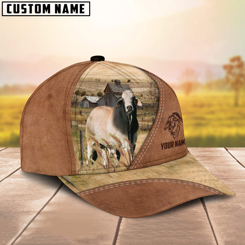 Brahman Customized Name Brown Cap, Farmer Cap, Vintage Farmer Hat, Mens Farmer Hats, Cap For Farmers