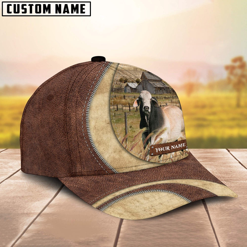 Brahman Customized Name Farm Barn Cap, Farmer Cap, Vintage Farmer Hat, Mens Farmer Hats, Cap For Farmers