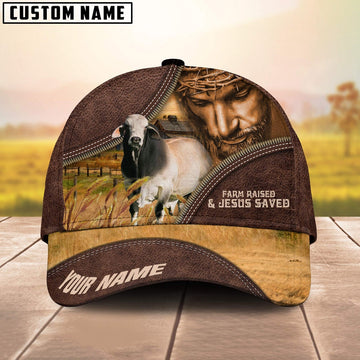 Brahman Farm & Jesus Customized Name Cap, Farmer Cap, Vintage Farmer Hat, Mens Farmer Hats, Cap For Farmers