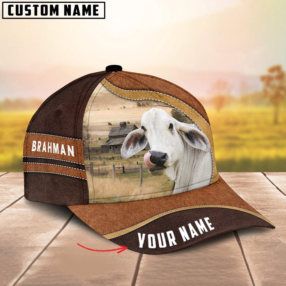 Brahman Happy Face Customized Name Cap, Farmer Cap, Vintage Farmer Hat, Mens Farmer Hats, Cap For Farmers