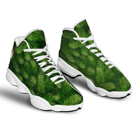 Branches Christmas Tree Print Basketball Shoes, Christmas Basketball Shoes, Christmas Shoes