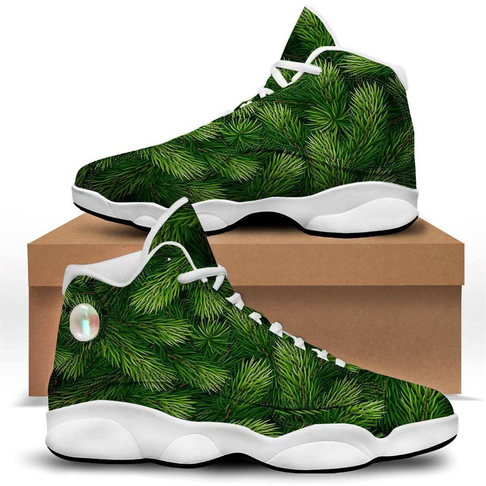 Branches Christmas Tree Print Basketball Shoes, Christmas Basketball Shoes, Christmas Shoes