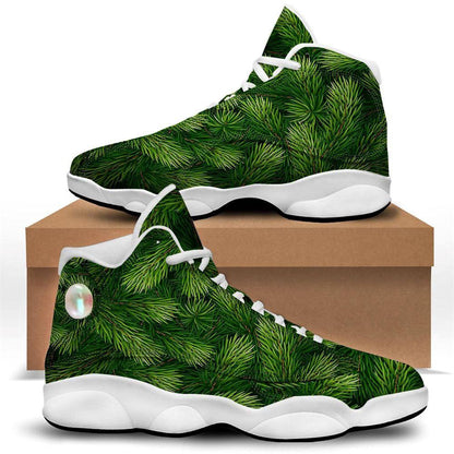Branches Christmas Tree Print Basketball Shoes, Christmas Basketball Shoes, Christmas Shoes