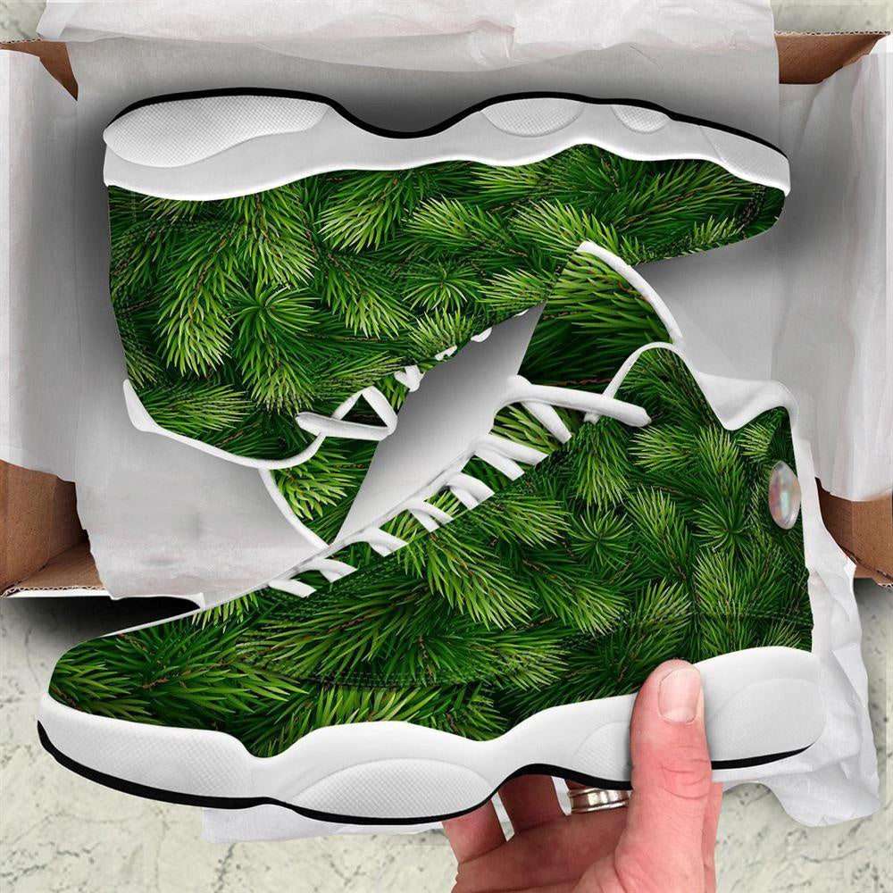 Branches Christmas Tree Print Basketball Shoes, Christmas Basketball Shoes, Christmas Shoes