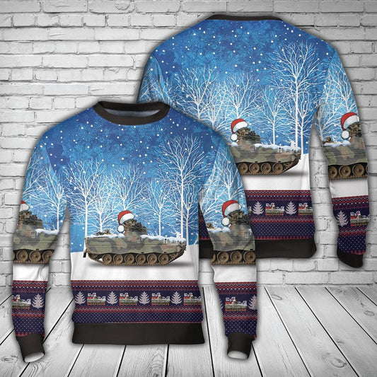 Bundeswehr Marder 1 A1A3 IFV Christmas AOP Sweater, Christmas Ugly Sweater, Sweater Xmas, Ugly Sweater