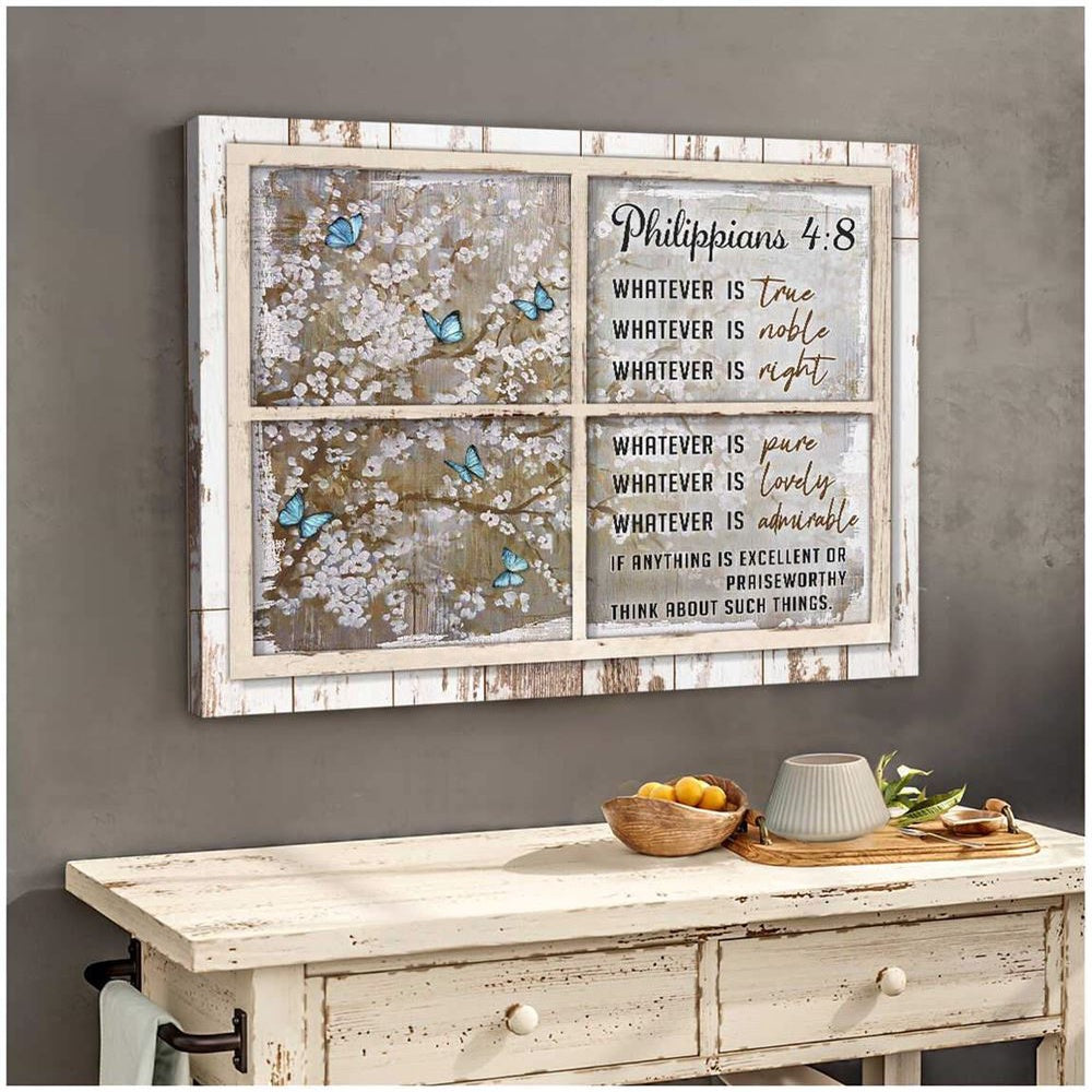 Butterflies Whatever Farmhouse Canvas, Farmhouse Canvas, Farm Gift, Farm Home Decor