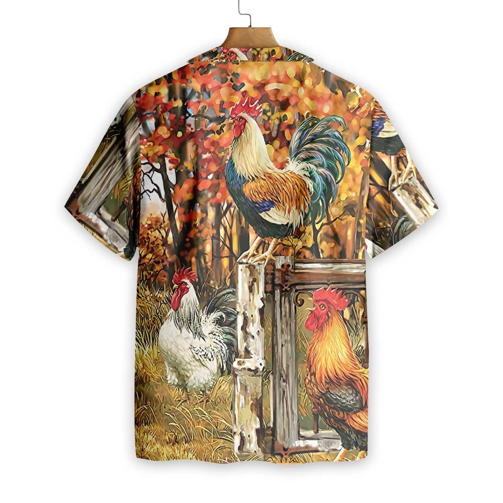 CHICKEN FAMILY FARM Hawaiian Shirt, Farm Hawaiian Shirt, Farmer Hawaii