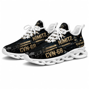 Custom Name CVN 68 Nimitz Veteran Max Soul Shoes, Veteran Sneaker