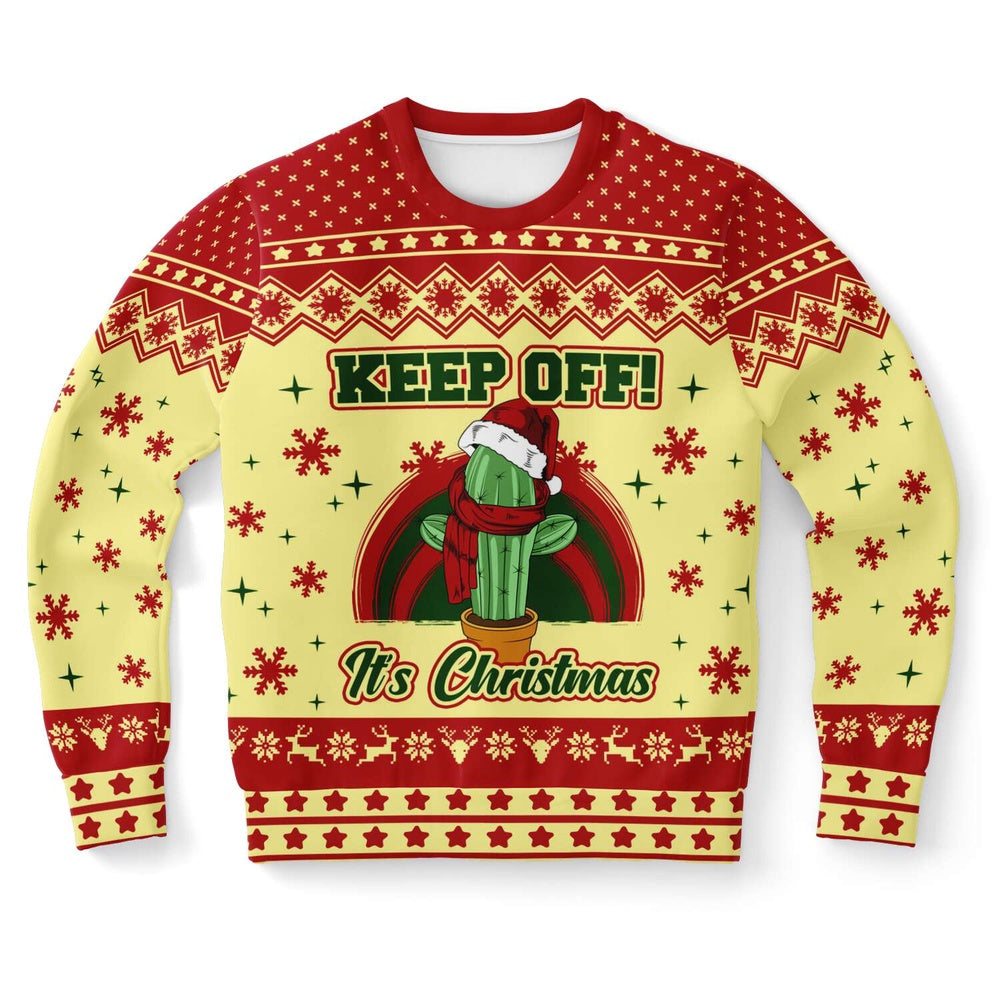 Cactus Keep Off It's Christmas Ugly Christmas Sweater, Christmas Ugly Sweater, Sweater Xmas, Ugly Sweater