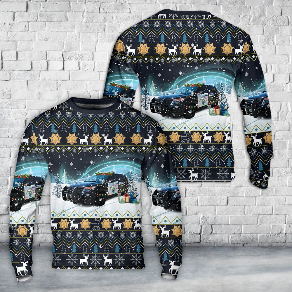 California Highway Patrol Ford Explorer Christmas Sweater, Christmas Ugly Sweater, Sweater Xmas, Ugly Sweater