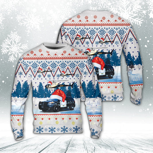 California Highway Patrol Vehicles Christmas AOP Sweater, Christmas Ugly Sweater, Sweater Xmas, Ugly Sweater