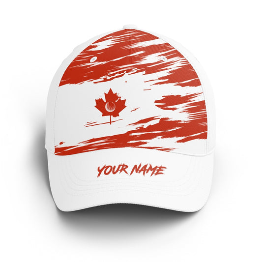 Canadian Flag Golf Hat Custom Name Baseball Golf Cap Hat, Best Golf Gifts Golfers, Golf Baseball Cap