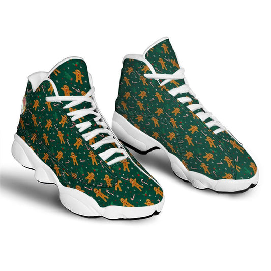 Candy And Christmas Cookie Print Pattern Basketball Shoes, Christmas Basketball Shoes, Christmas Shoes