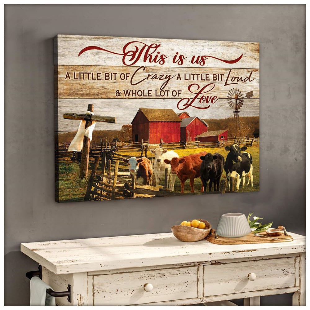 Canvas Farm And Cow This Is Us Canvas, Farmhouse Canvas, Farm Gift, Farm Home Decor