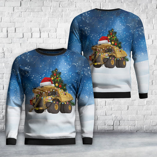 Caterpillar 797F Mining Dump Truck Christmas Sweater, Christmas Ugly Sweater, Sweater Xmas, Ugly Sweater