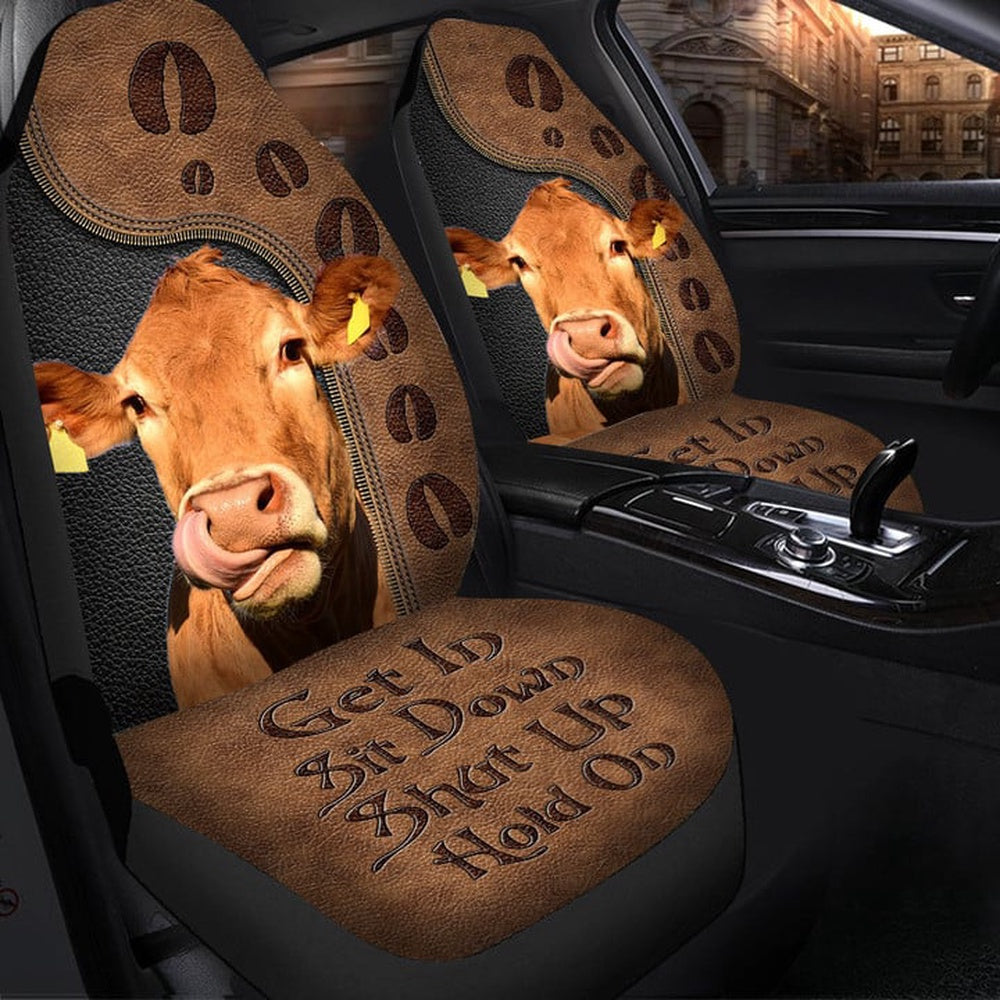 Cattle Funny Car Seat Cover, Car Seat Cover, Farm Car Seat Cover, Pet Seat Covers
