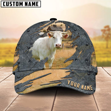 Charolais Customized Name Cap, Farmer Cap, Vintage Farmer Hat, Mens Farmer Hats, Cap For Farmers