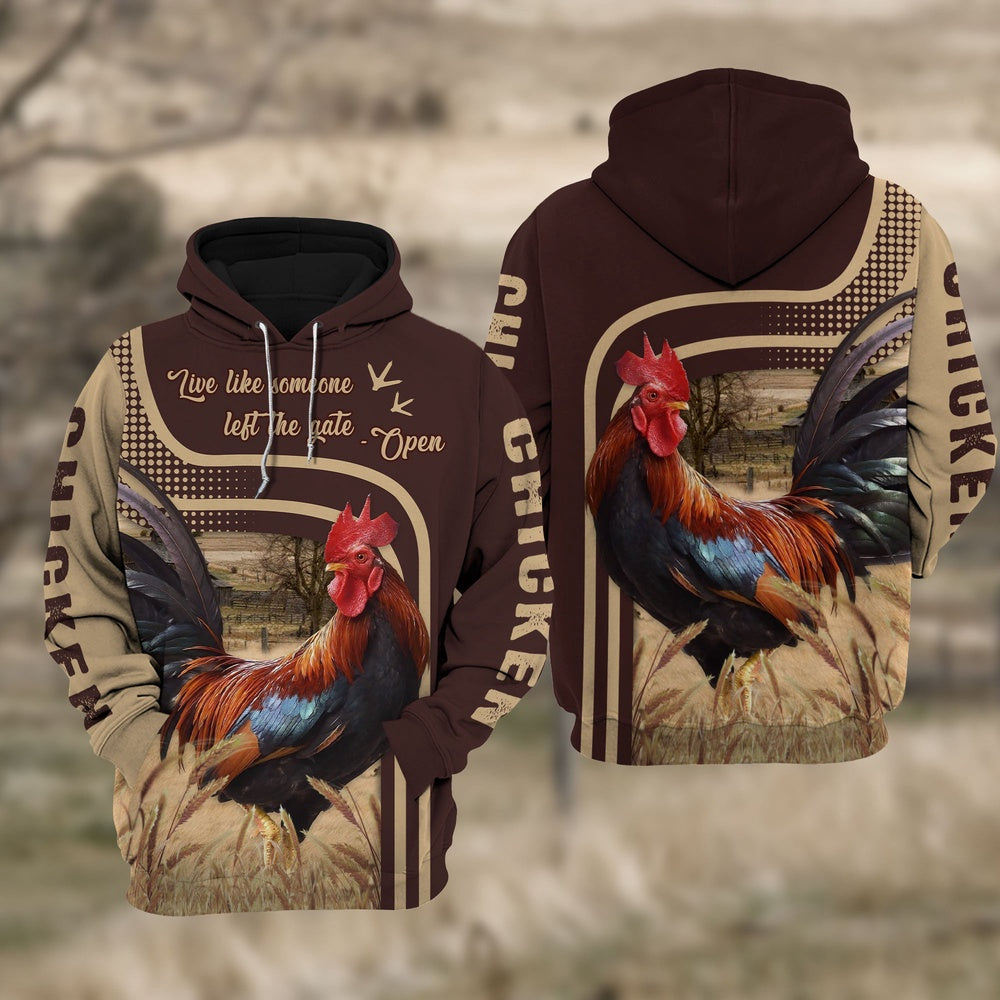 Chicken Live Like Some One Hoodie, Farmer Hoodie, Farm Themed Shirts, Farm Tee Shirts