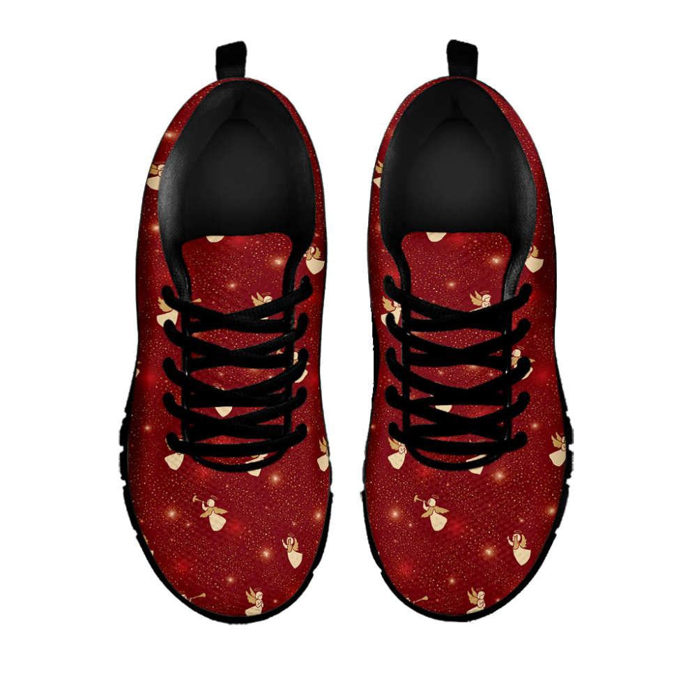 Christmas Angel Pattern Print Shoes Sneaker, Christmas Shoes, Chistmas Sneaker, Christmas Running Shoes