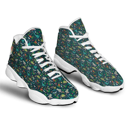 Christmas Animals Fun Print Pattern Basketball Shoes, Christmas Basketball Shoes, Christmas Shoes