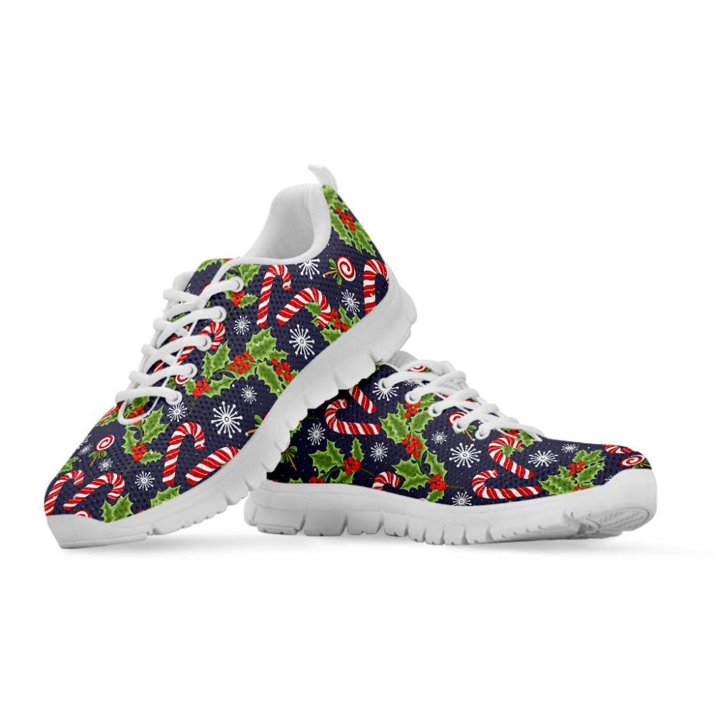 Christmas Berry And Candy Pattern Print Shoes Sneaker, Christmas Shoes, Chistmas Sneaker, Christmas Running Shoes