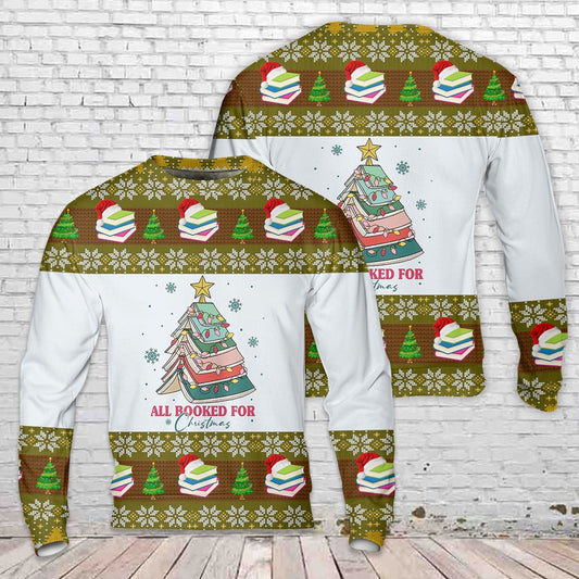 Christmas Book Tree Sweater, Christmas Ugly Sweater, Sweater Xmas, Ugly Sweater