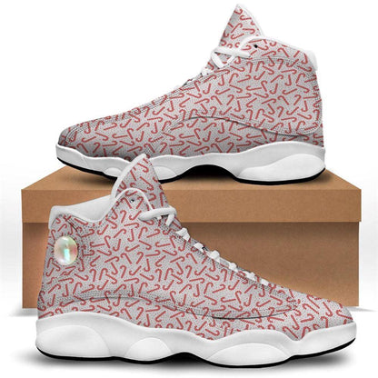Christmas Candy Print Pattern Basketball Shoes, Christmas Basketball Shoes, Christmas Shoes