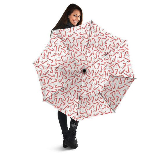 Christmas Candy Print Pattern Umbrella, Christmas Umbrella, Xmas Umbrella