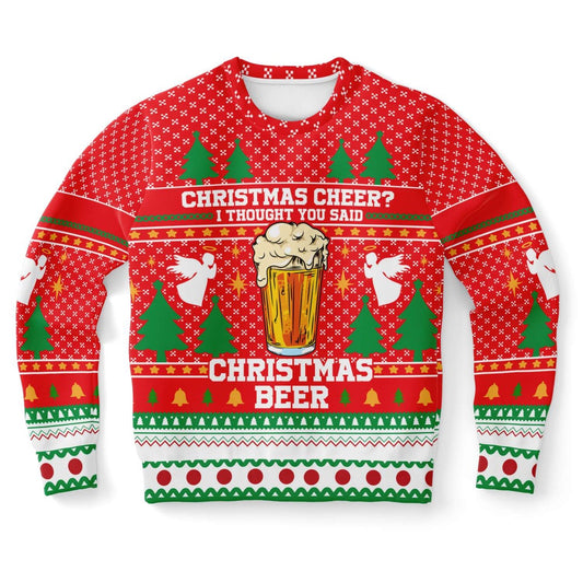 Christmas Cheer I Thought You Said Christmas Beer Ugly Christmas Sweater, Christmas Ugly Sweater, Sweater Xmas, Ugly Sweater