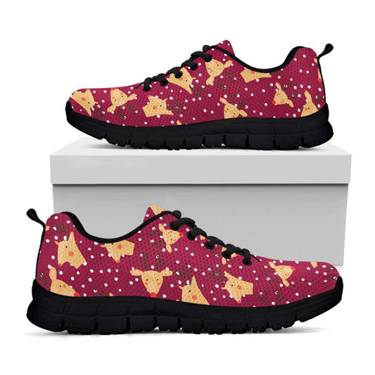 Christmas Deer Pattern Print Shoes Sneaker, Christmas Shoes, Chistmas Sneaker, Christmas Running Shoes