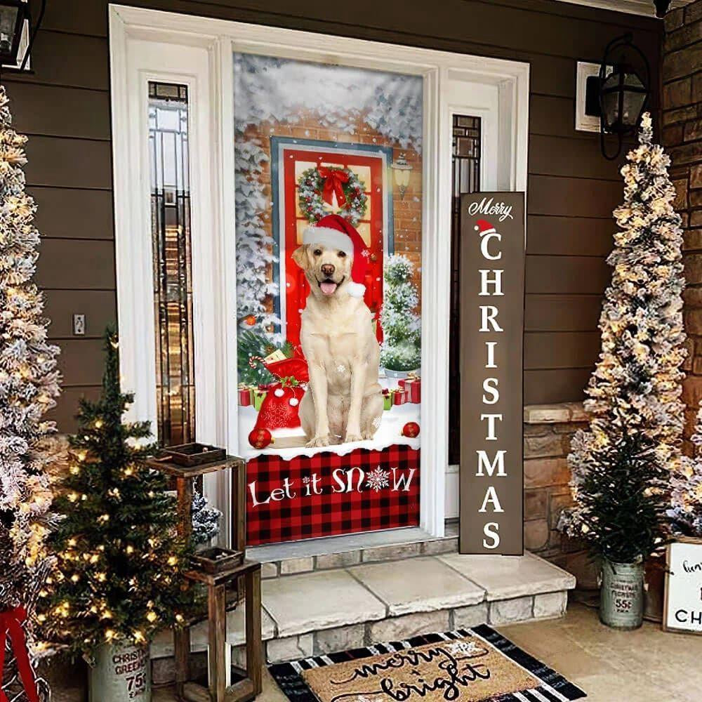 Christmas Door Cover, Labrador Retriever, Let It Snow Christmas Door Cover