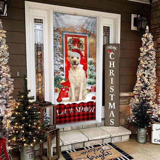 Christmas Door Cover, Labrador Retriever, Let It Snow Christmas Door Cover