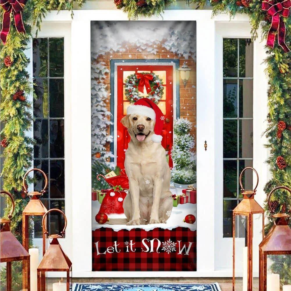 Christmas Door Cover, Labrador Retriever, Let It Snow Christmas Door Cover