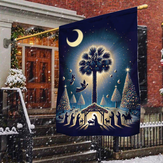 Christmas Flag, South Carolina Christmas Nativity Child Is Born Flag, Christmas Garden Flags, Christmas Gifts Decor